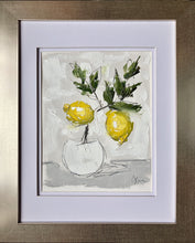Load image into Gallery viewer, “Little Lemon Tree IV” 10x8 (16x13) Oil/Graphite on Paper