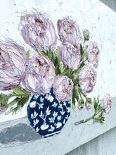 Load image into Gallery viewer, “Peonies in Chinoiserie” 40x50 Oil on Canvas