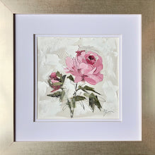 Load image into Gallery viewer, “PEONY VIGNETTE XXIX” 14x14 (8x8) Oil/Graphite on Paper