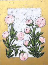 Load image into Gallery viewer, “Peonies on Gold” 40x30