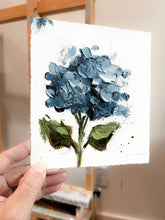 Load image into Gallery viewer, “Hydrangeas III | 2025” 6.5x 6.75” Oil on Paper