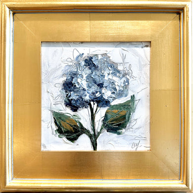 “Blue Hydrangeas” 8x8 Oil on Canvas