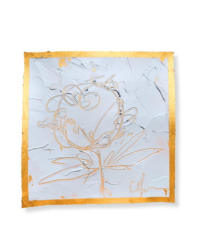 “Peony Sketch No. 8 ©️ 2025” 10x10” Oil on Paper