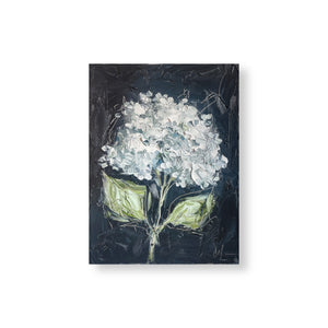 “Hydrangea on Blue VII” - 12x16 Oil on Canvas