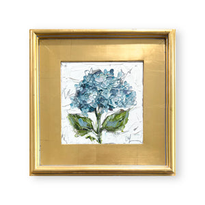 "Blue Hydrangea XVI" 8x8 Oil on Canvas