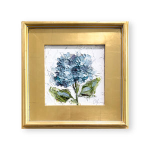 "Blue Hydrangea XV" 8x8 Oil on Canvas