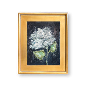 “Hydrangea on Blue VIII” - 12x16 Oil on Canvas