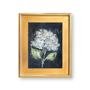 “Hydrangea on Blue VII” - 12x16 Oil on Canvas