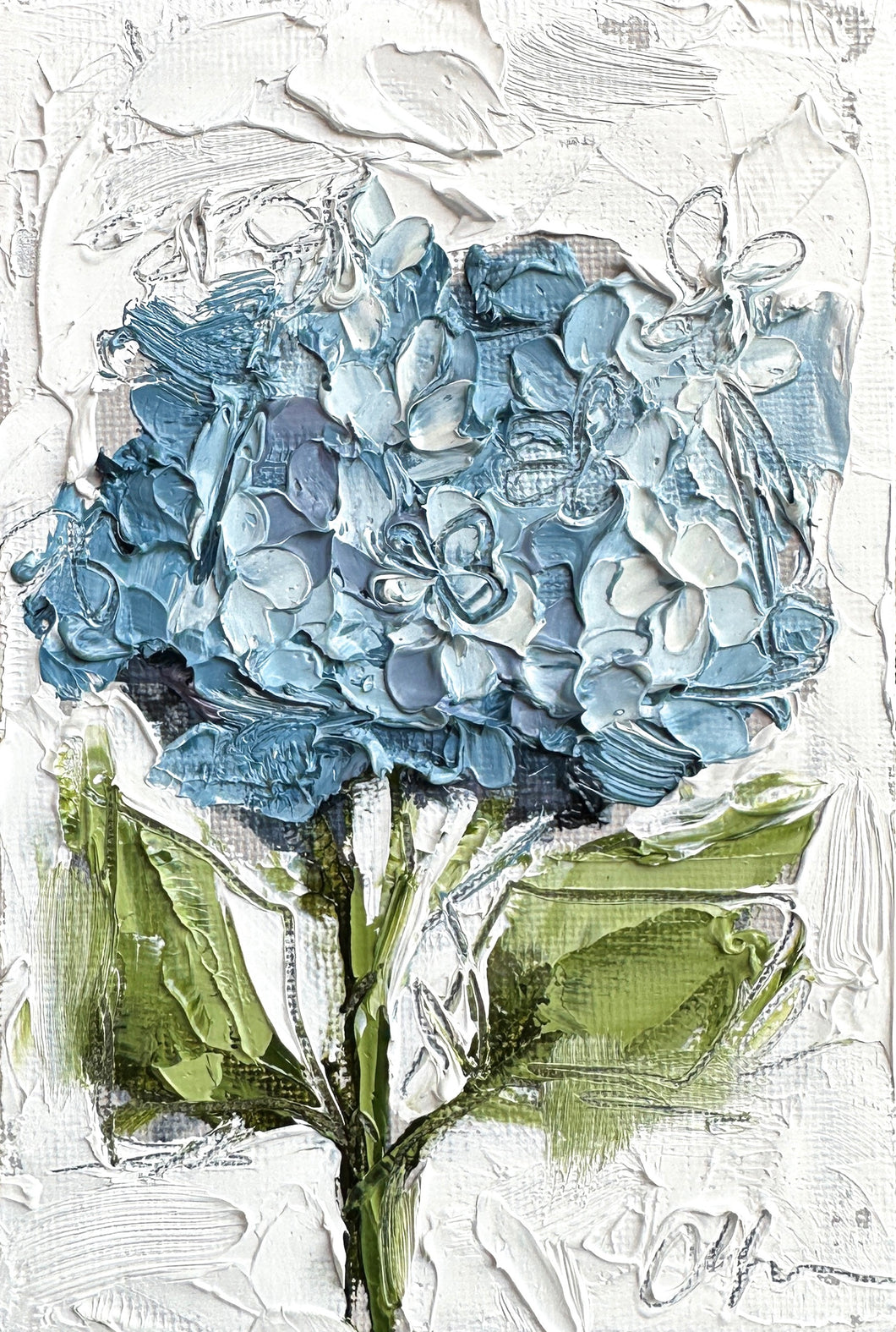 “Little Hydrangea XXIII” - 4x6 Oil on Canvas