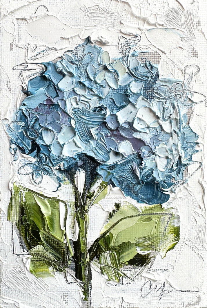 “Little Hydrangea XXII” - 4x6 Oil on Canvas