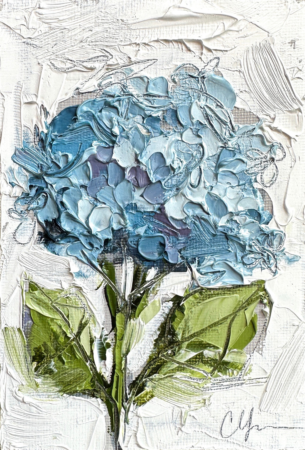 “Little Hydrangea XXI” - 4x6 Oil on Canvas