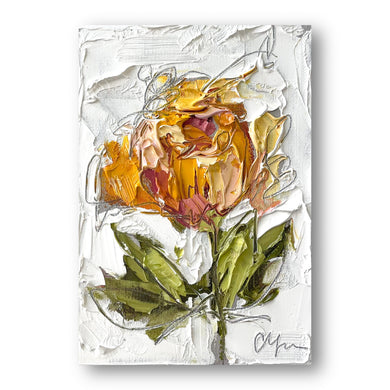 “Yellow Peony I” - 5x7” Oil on Canvas