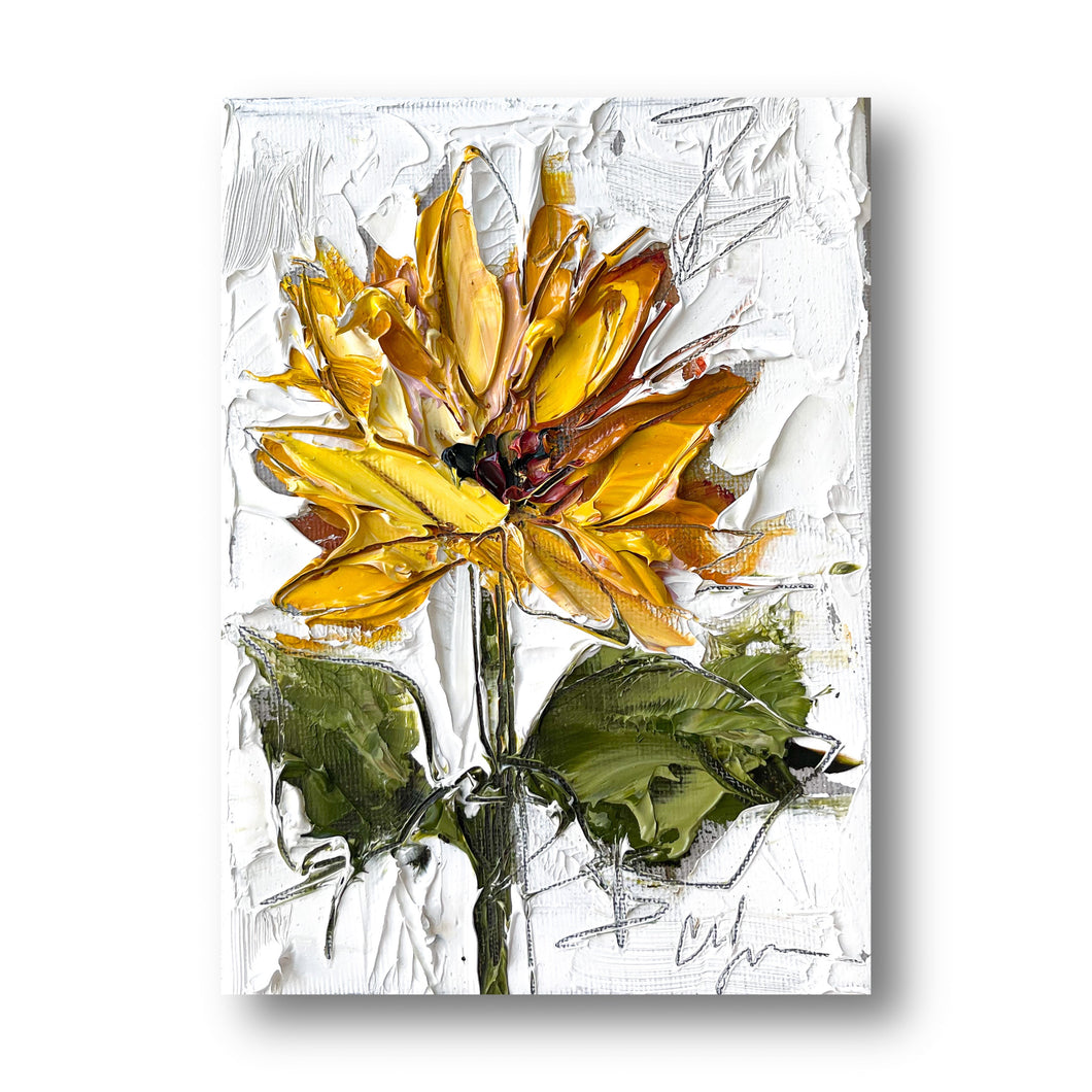 “Sunflower II”- 5x7” Oil on Canvas