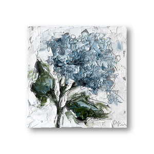 “Blue Hydrangea II” 10x10 Oil on Canvas