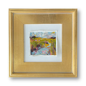 “Blue Marsh at Sunset”- 5.5x5.5 inches on Paper