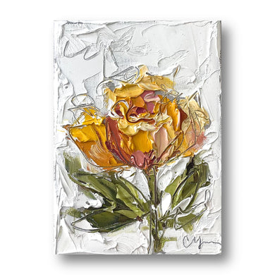 “Yellow Peony II” - 5x7” Oil on Canvas