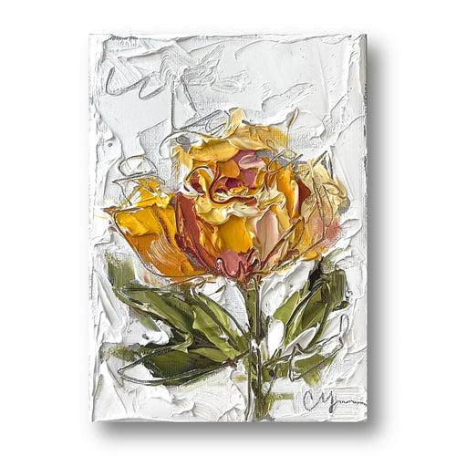 “Yellow Peony II” - 5x7” Oil on Canvas
