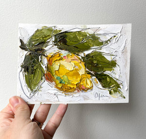 NEW EXCLUSIVE - "Lemon Branch II " 5x7 Oil on Paper