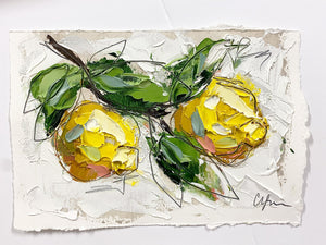"Two Little Lemons IV" 5x7" Oil on Paper
