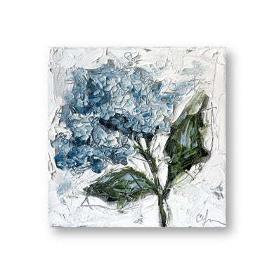 “Blue Hydrangea I” 10x10 Oil on Canvas