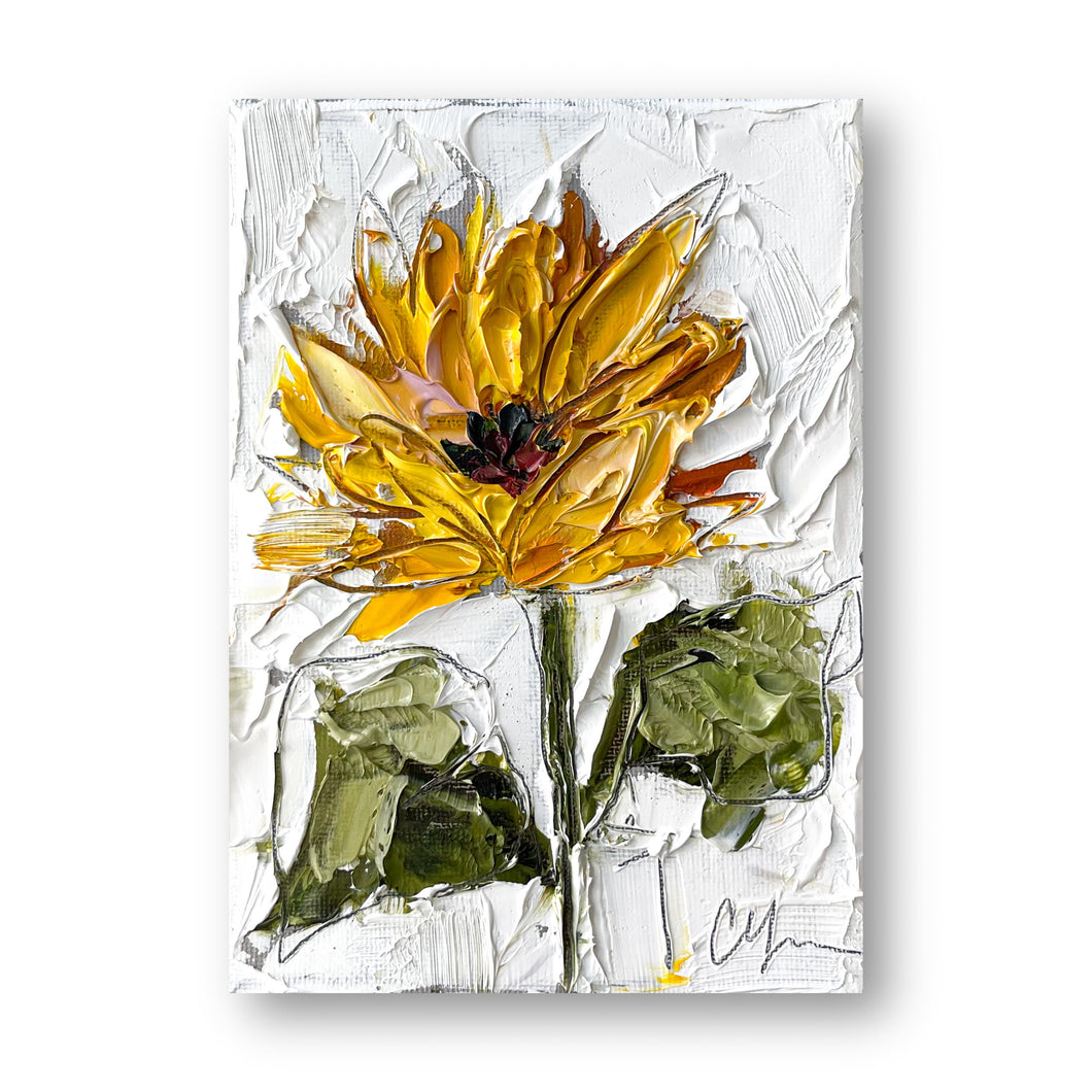 “Sunflower I” - 5x7” Oil on Canvas