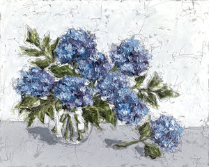 "Hydrangeas in Glass VII" 40x50 Oil on Canvas
