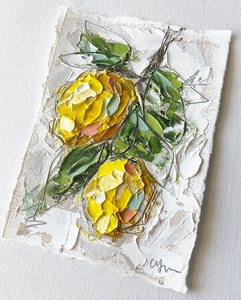 "Two Little Lemons I" 5x7" Oil on Paper
