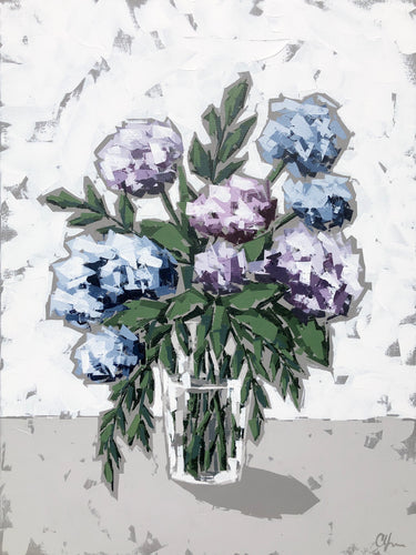 “Hydrangeas in Glass IV” 40x30