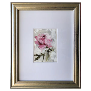 “Peony Vignette VII” 7x5” Oil/Graphite on Paper