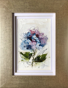 “Little Hydrangea III” 6x4 (9x7) Oil/Graphite on Paper