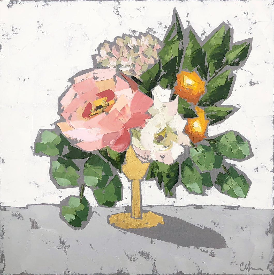 SOLD - “Posies in Gold no. 2”