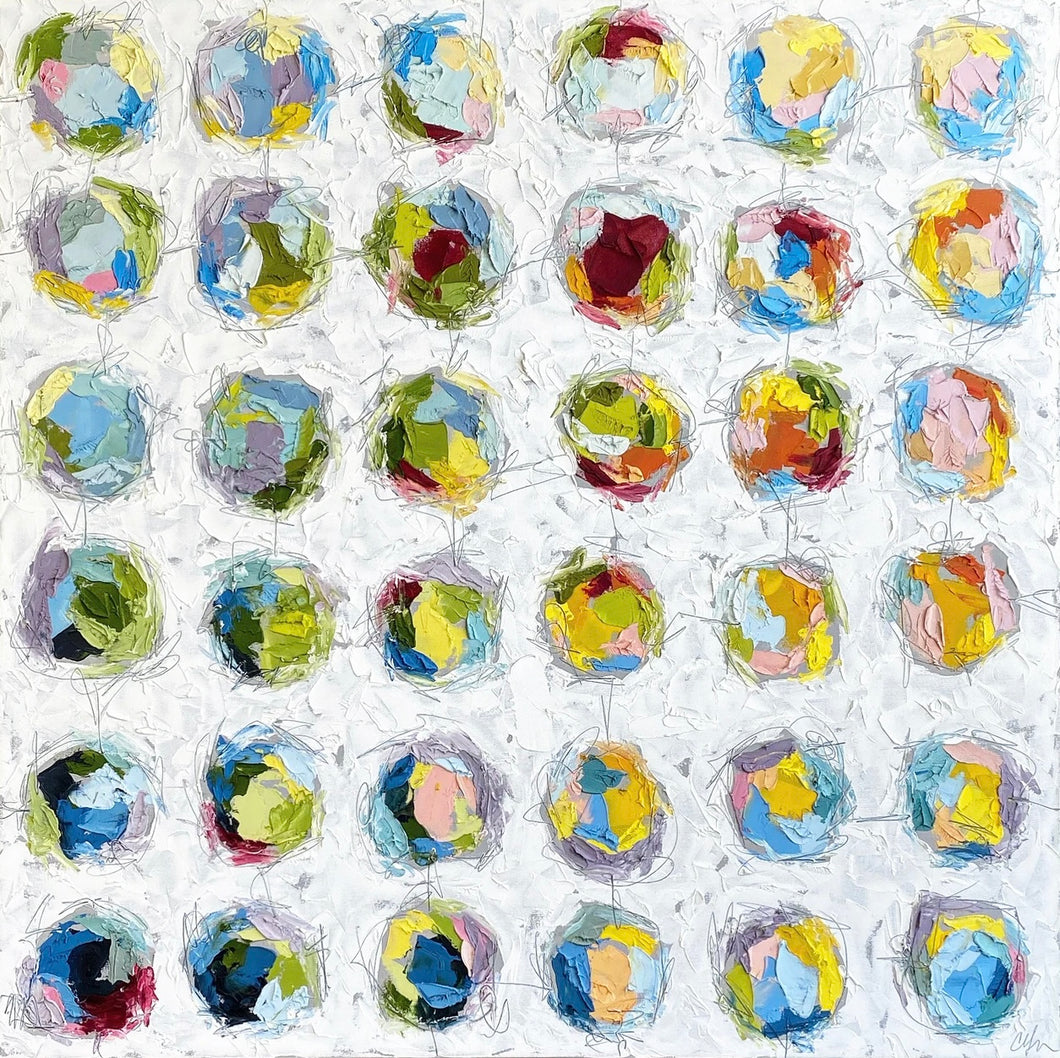 “Sounds of Color” 48x48 Oil and Wax