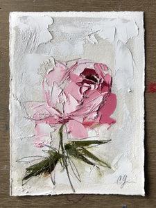 “Peony Vignette IX” 7x5” Oil/Graphite on Paper