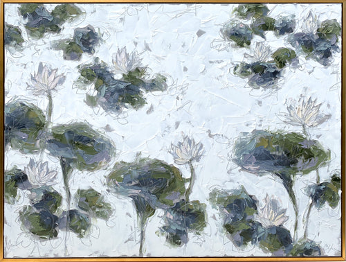 “The Lily Pond V”- 36x48 Oil on Canvas Framed