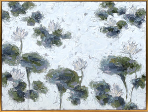 “The Lily Pond V”- 36x48 Oil on Canvas Framed