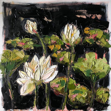 Load image into Gallery viewer, “Lilies and Lotuses II” 20x20 Oil on Canvas