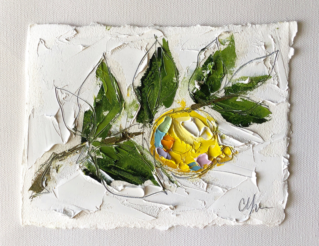 “Little Lemon Branch I” - 5x7 Oil on Paper