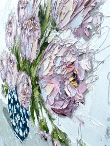 “Peonies in Chinoiserie” 40x50 Oil on Canvas