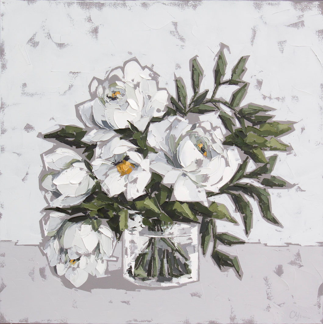 “Peonies in Glass IX”