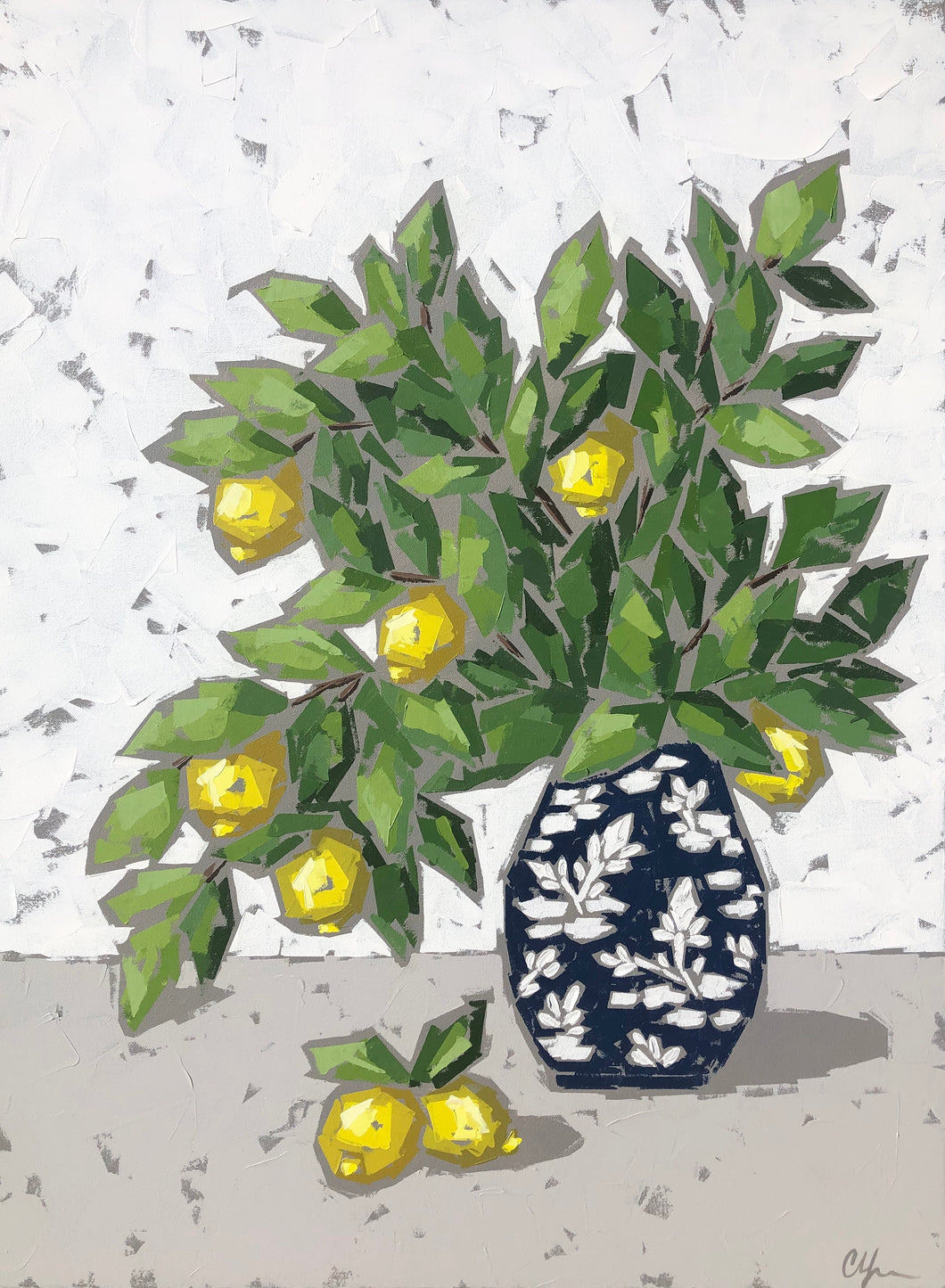 “Lemons in Chinoiserie VI”
