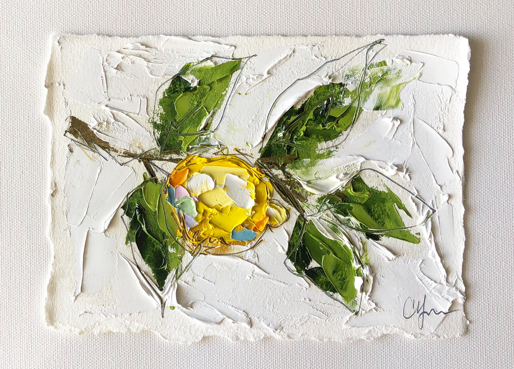 “Little Lemon Branch II” - 5x7 Oil on Paper