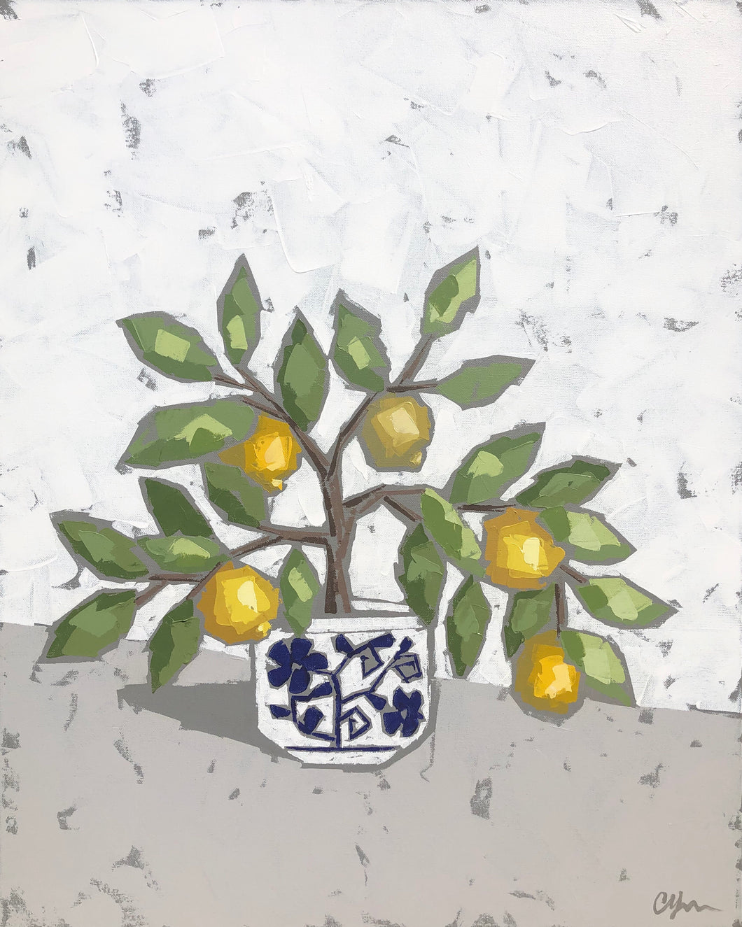 “Lemons in Chinoiserie V” | 30x24x1.5”