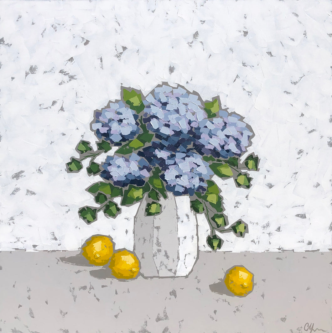 SOLD - “Hydrangeas and Lemons”