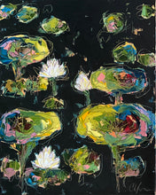 Load image into Gallery viewer, “Lilies and Lotuses IX” 20x16x1.5” Oil on Canvas