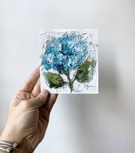 “Little Blue Hydrangea III" 4.5x5 inches on Paper