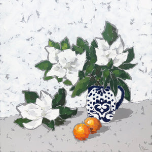 “Magnolias and Oranges” | 40x40x1.5”