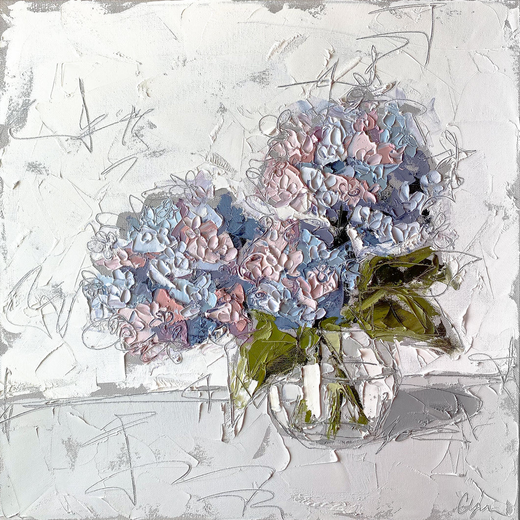 “Hydrangeas in Glass II