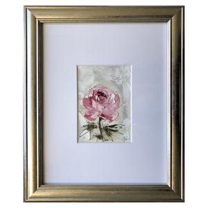 “Peony Vignette VI” 7x5” Oil/Graphite on Paper