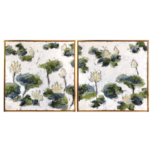 Commission - “Lilies and Lotuses”30x30