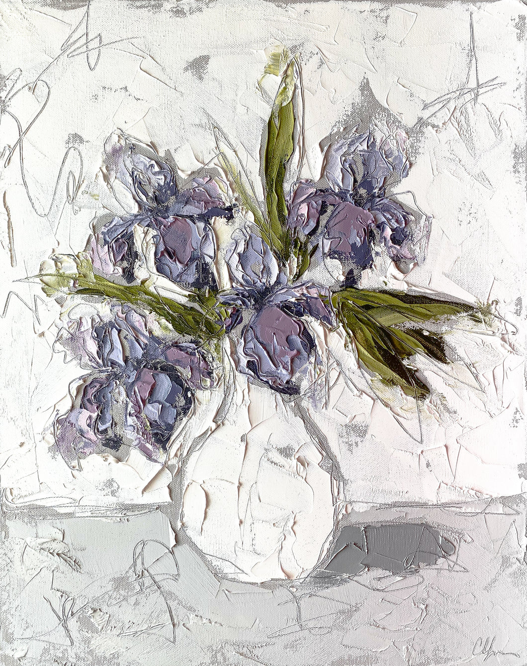 “Irises in White I